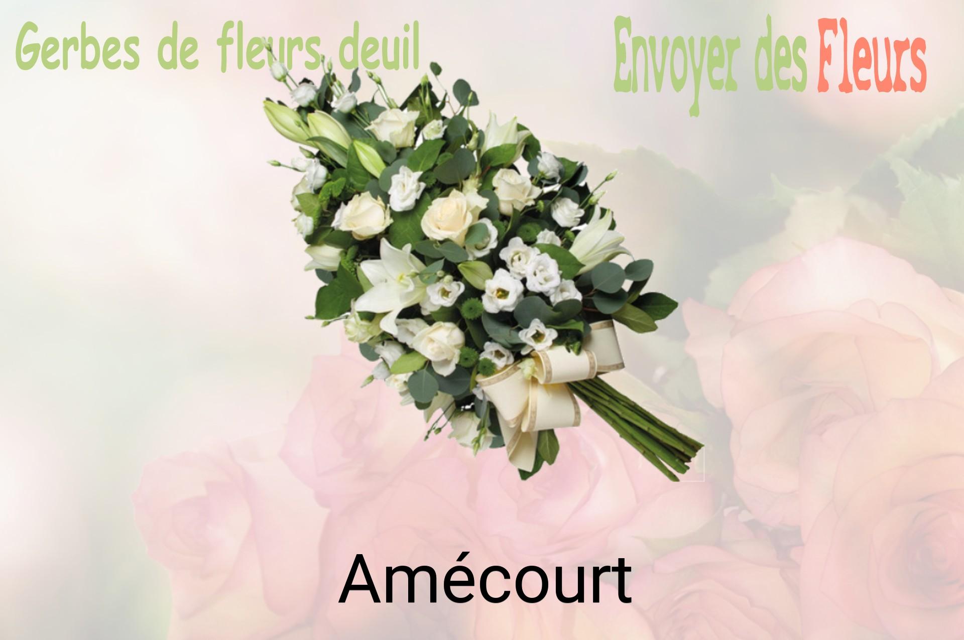 Gerbe de fleurs de deuil livrée à Amécourt